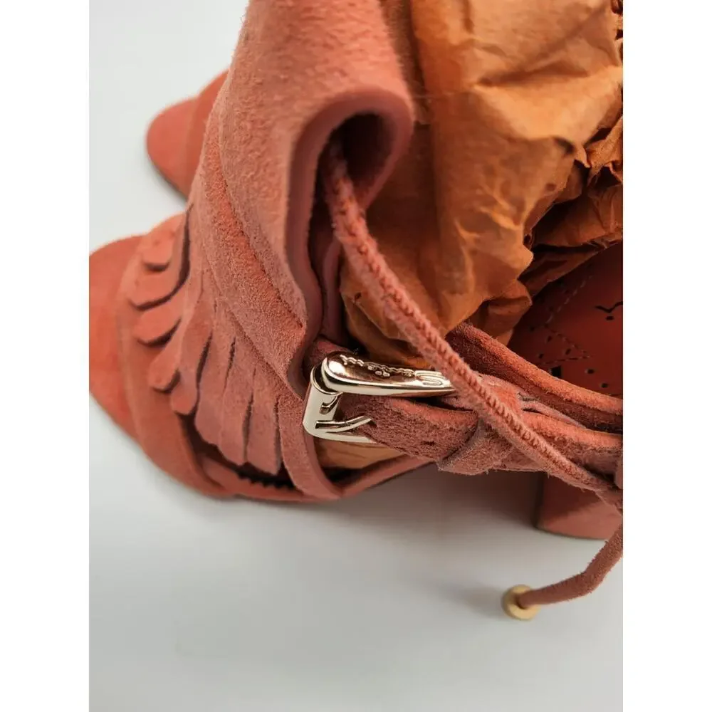 Santoni Suede Lace Up the Leg Sandal